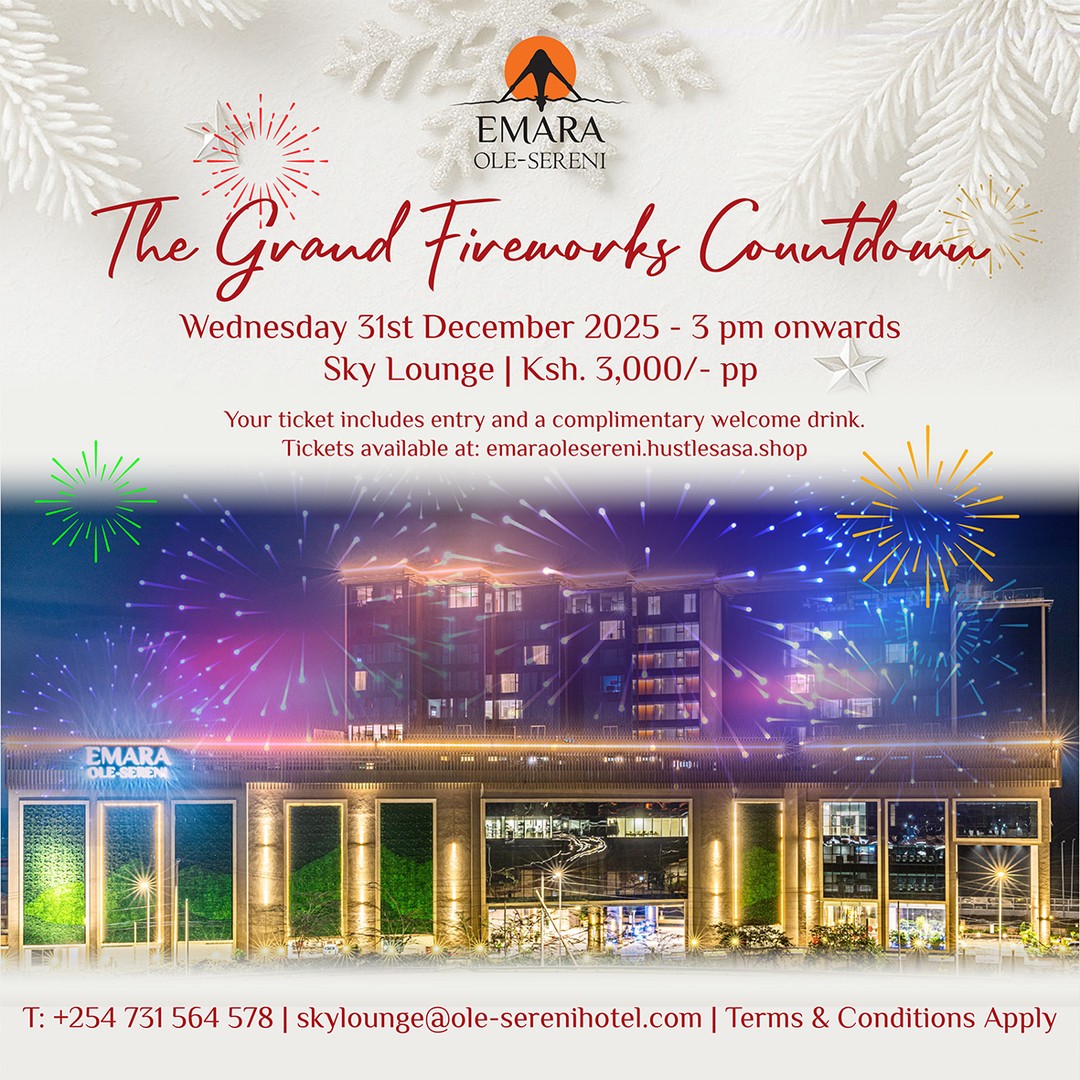 Cross into 2026 with an immersive and grand fireworks experience paired with breathtaking views of the park and the city. See you at the city’s most dazzling countdown.

Tickets are available on emaraolesereni.hustlesasa.shop 

#EmaraOleSereni #GrandFireworksCountdown #BestHotelInNairobi