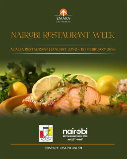 It's officially Nairobi Restaurant Week and Acacia Restaurant is ready! Thoughtfully curated menus, elegant flavors, and a dining experience curated with you in mind. 

Swipe to discover the menu and book a table through +254 731 436571.

#EmaraOleSereni #nairobirestaurantweek #AcaciaRestaurant