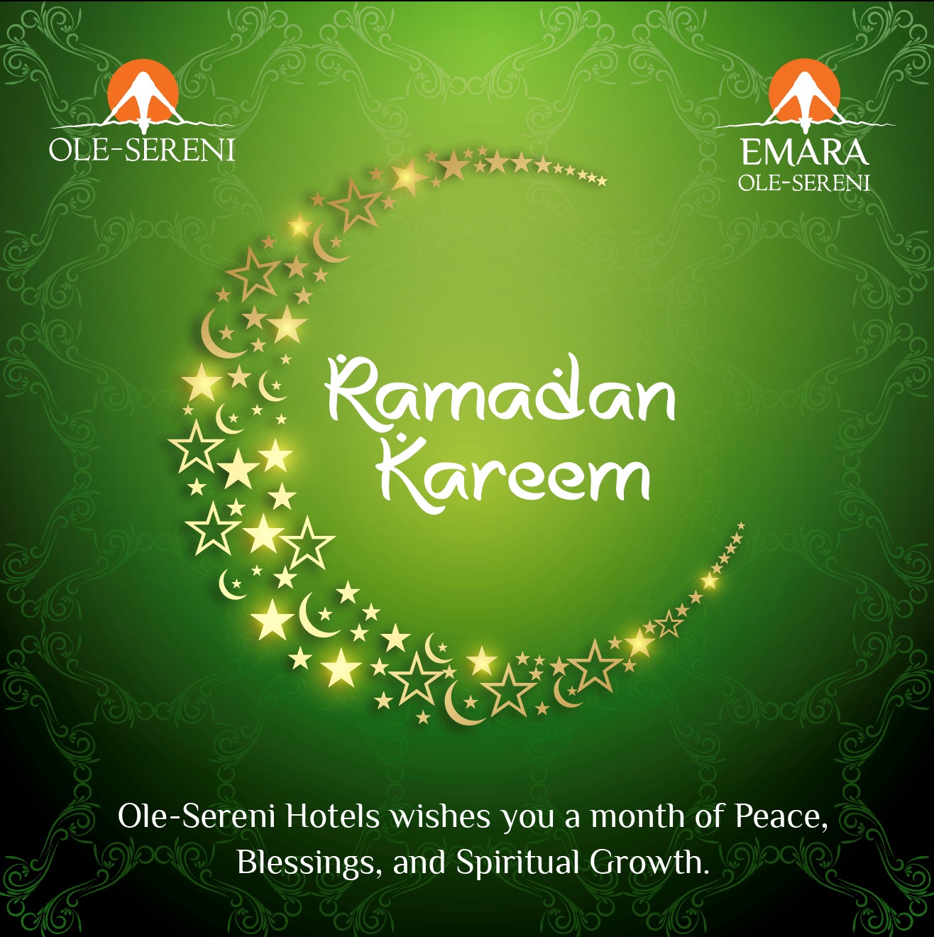 Ramadan Kareem. As the holy month begins, Ole-Sereni Hotels extend our warmest wishes to you and your loved ones. May this Ramadan bring you peace, reflection, and endless blessings.

#EmaraOleSereni #OleSereni #RamadanKareem