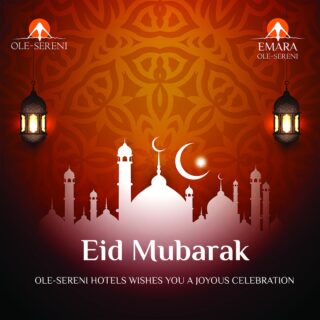 Eid Mubarak! May this blessed day bring joy, peace, and precious moments with your loved ones. From all of us at Ole-Sereni Hotels, we wish you a celebration filled with warmth, laughter, and gratitude.

#EmaraOleSereni #OleSereni #EidMubarak