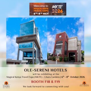 The countdown to Magical Kenya Travel Expo is on! We’re excited to be exhibiting at the Magical Kenya Travel Expo from 6th–8th October, bringing you a glimpse into Ole-Sereni Hotels.

Come meet our team in booth F18 & F19 and discover what makes Ole-Sereni Hotels a destination worth experiencing.

#EmaraOleSereni #OleSereni #BestHotelInNairobi